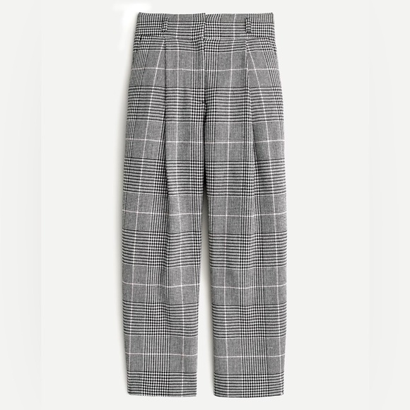J. Crew Pants - NEW High-Rise Tapered Pant Plaid Italian Wool Size 10